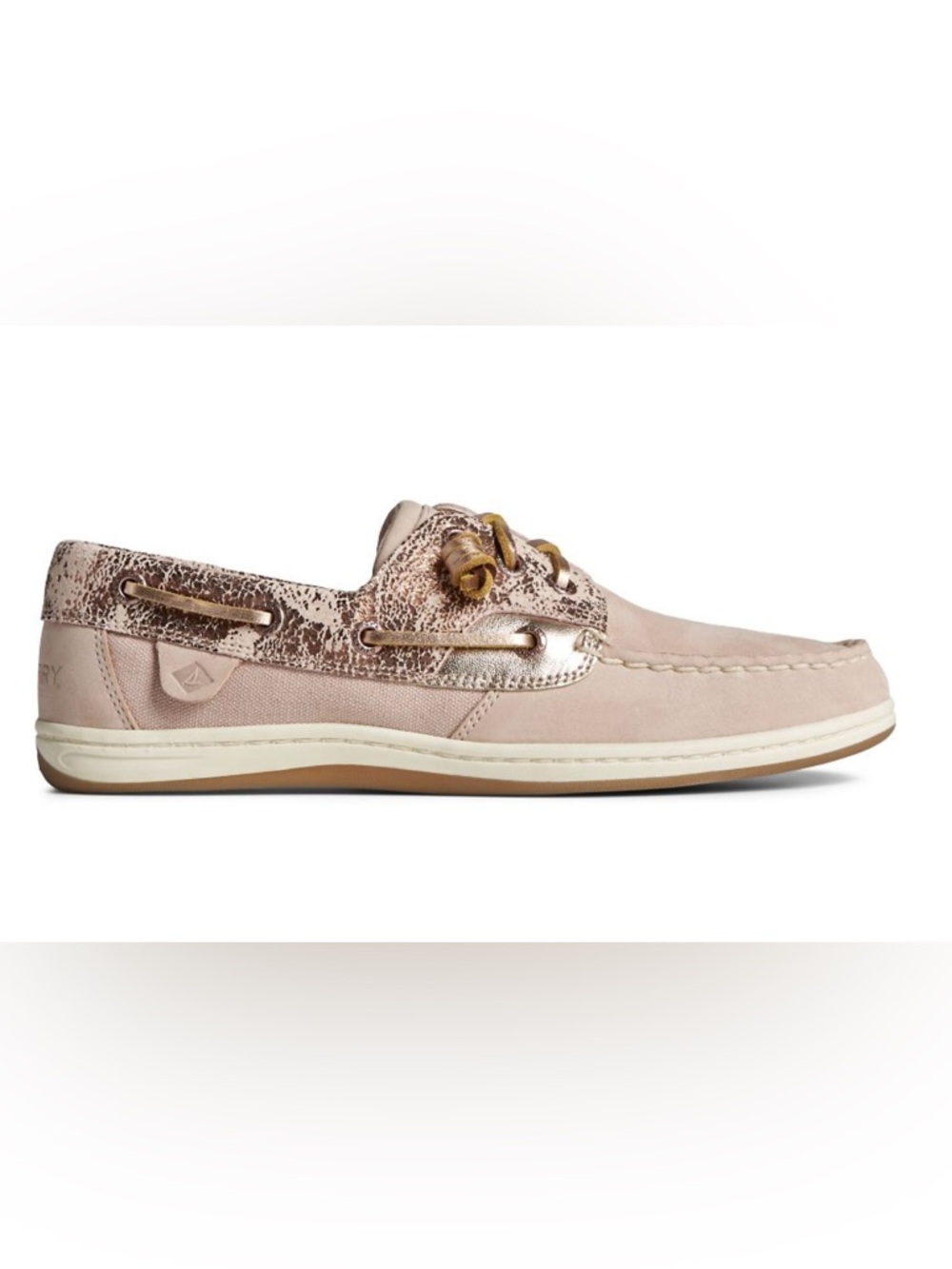 NIB SPERRY Women's Songfish Metallic Boat Shoe 55854W Rose Size 7.5